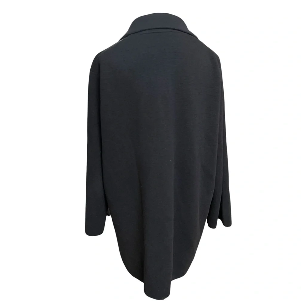 J.Crew Black Wool‎ Blend Open Cardigan Blazer Jacket XXL Plus Sz Minimalist Chic